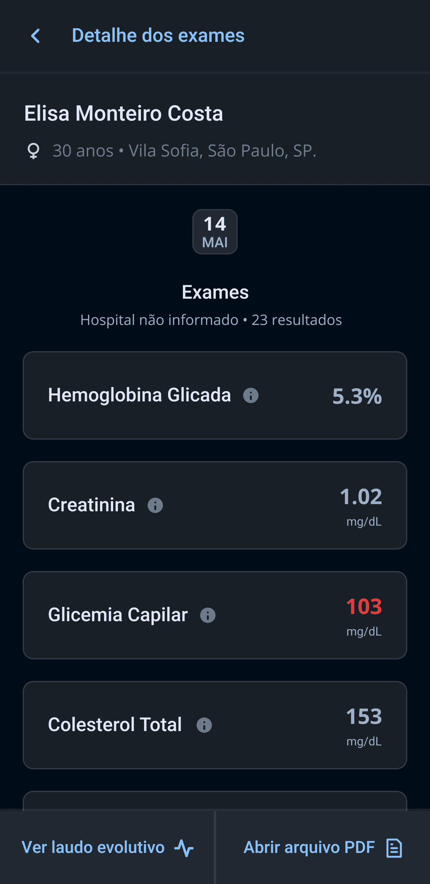 Home screen UI of the Livia Pro app