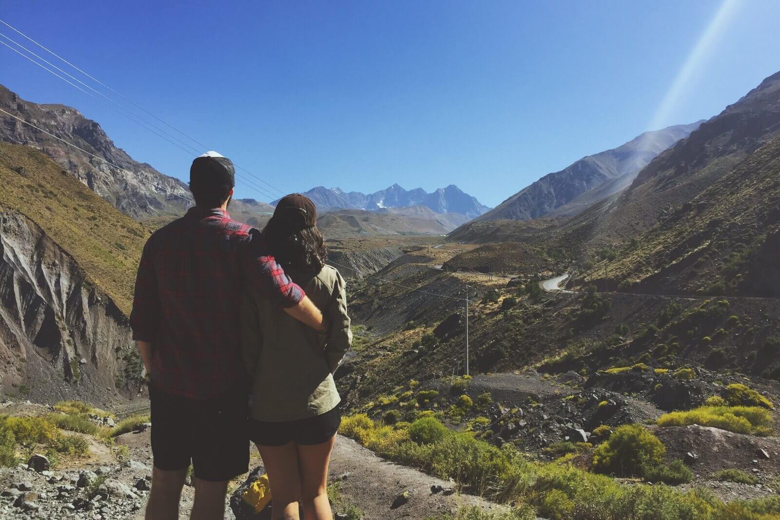 Me and my beloved Carina and the monumental Cajon del Maipo mountains.