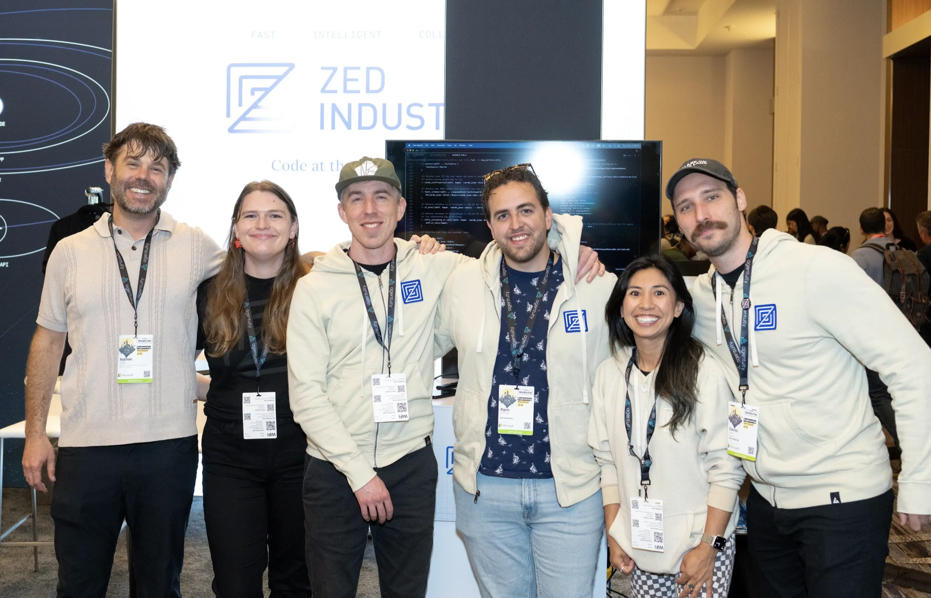 At the AI Engineer World's Fair in San Francisco with the Zed team.